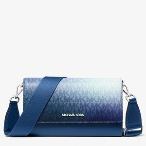 Michael Kors Galaxy Blue Ombré Wallet Crossbody